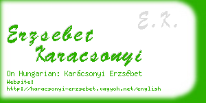 erzsebet karacsonyi business card